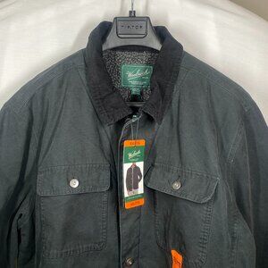 NWT Men's Woolrich Black Sherpa Jacket XXL